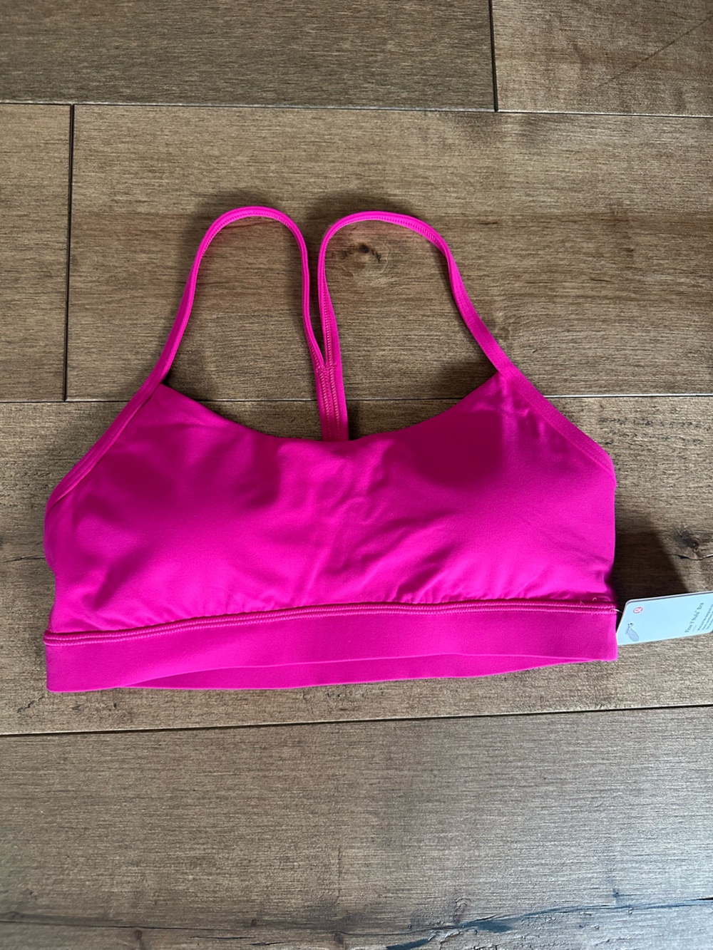 LULULEMON Flow Y Bra Nulu Light Support A-C Cup Pink Flare Women's 8 NEW